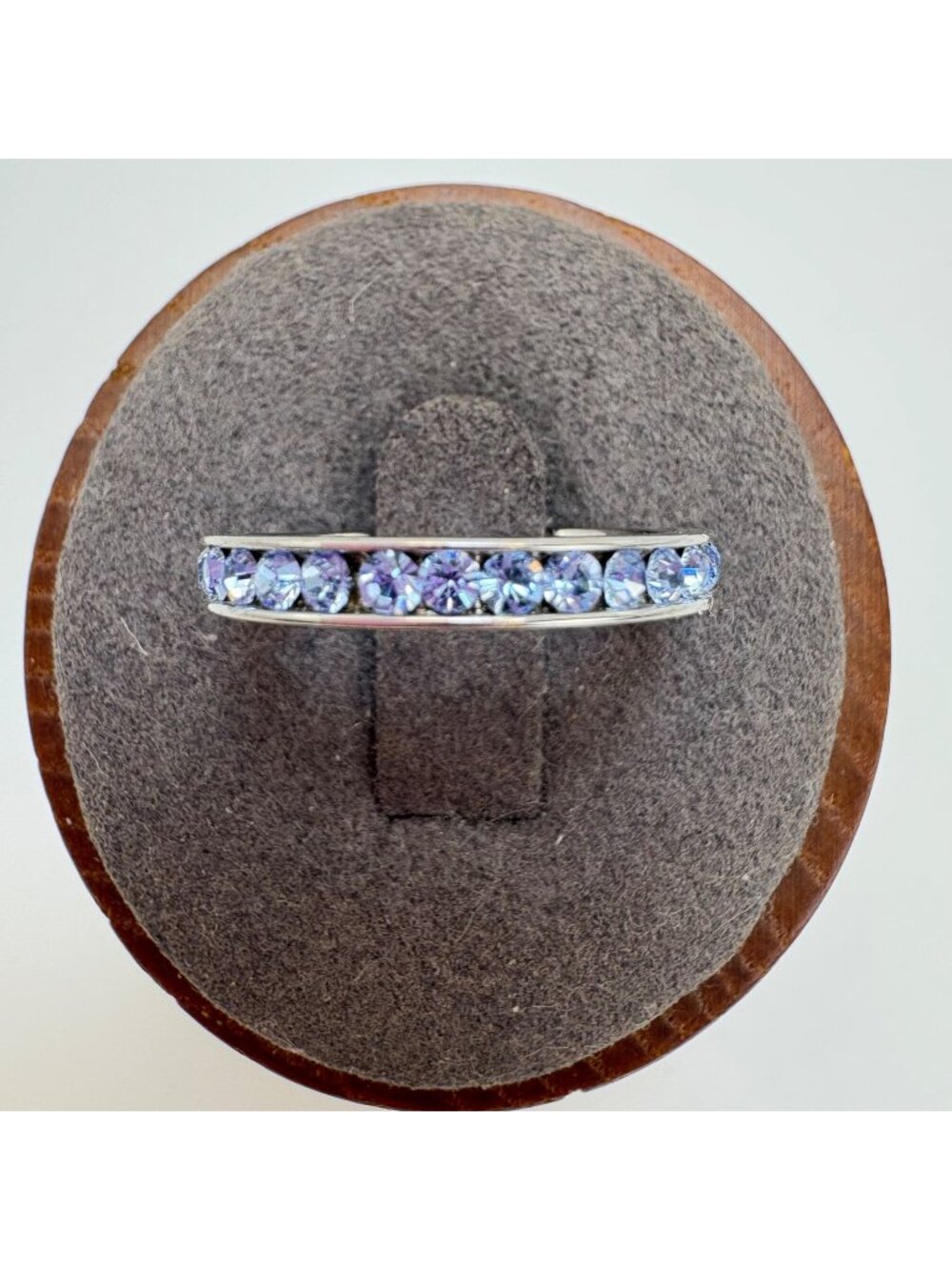 SETA Blue Cubic Zirconia Sterling Silver 925 Statement Ring Size 6